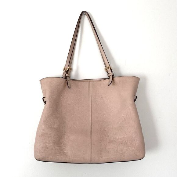 Michael Kors Powder Pink Pebbled Leather Large Tote Preppy Luxury Daily Casual - Picture 7 of 16